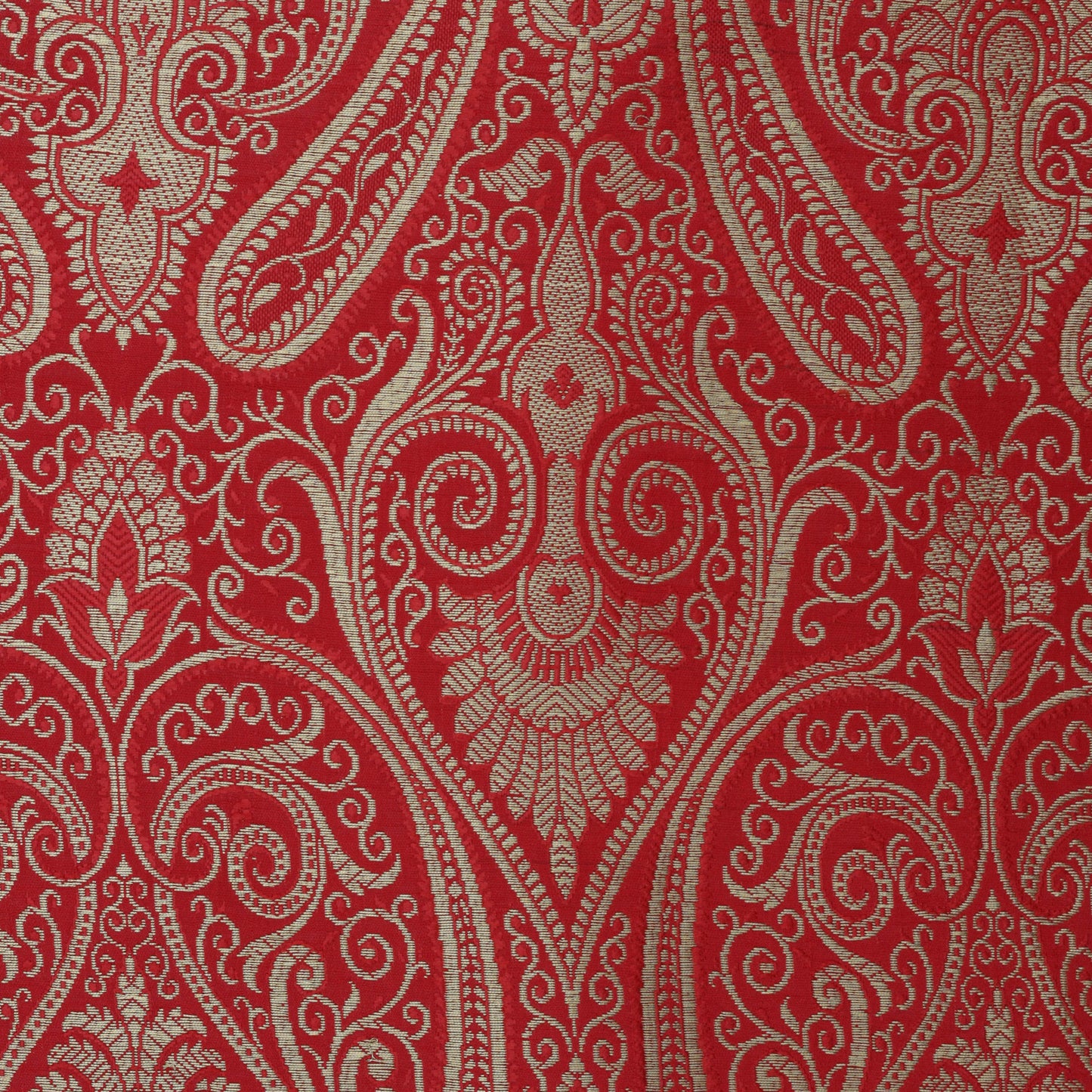 RED Color SATIN Brocade Fabric