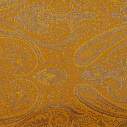 Mustard Color SATIN Brocade Fabric