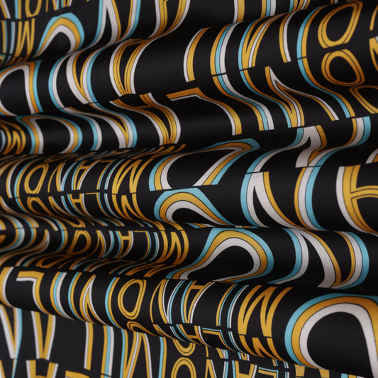 Multi-Color Armani Satin Print Fabric