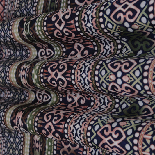 Multi-Color Armani Satin Print Fabric