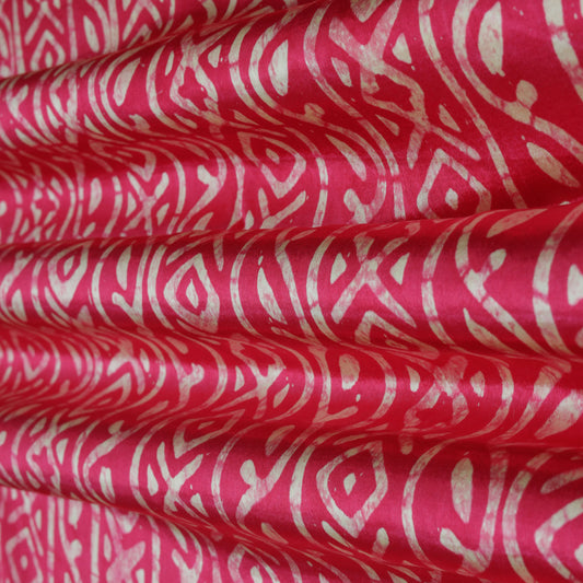 Rani Color Gaji Silk Batik Print Fabric