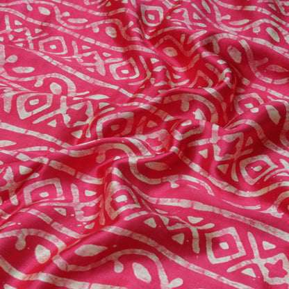 Rani Color Gaji Silk Batik Print Fabric