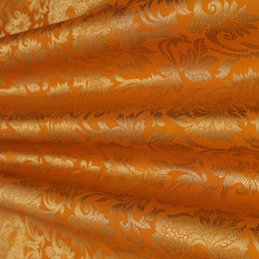 YELLOW Color JAMAWAR BROCADE Fabric