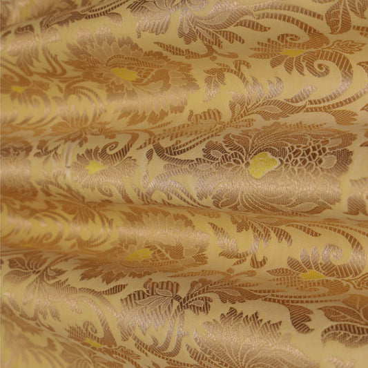 ORANGE Color JAMAWAR BROCADE Fabric