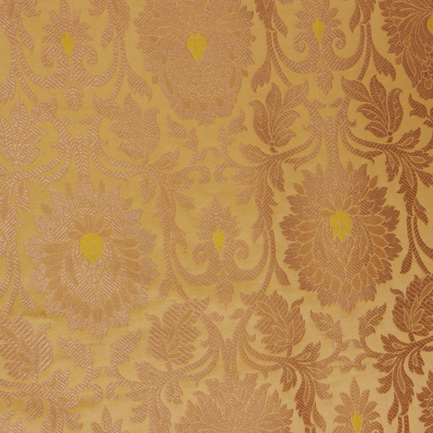 ORANGE Color JAMAWAR BROCADE Fabric
