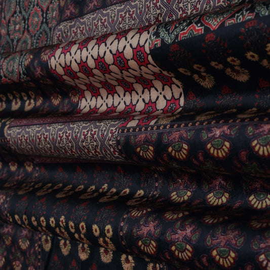 Multi-Color Velvet Print Fabric