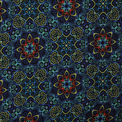 Multi-Color Armani Satin Print Fabric