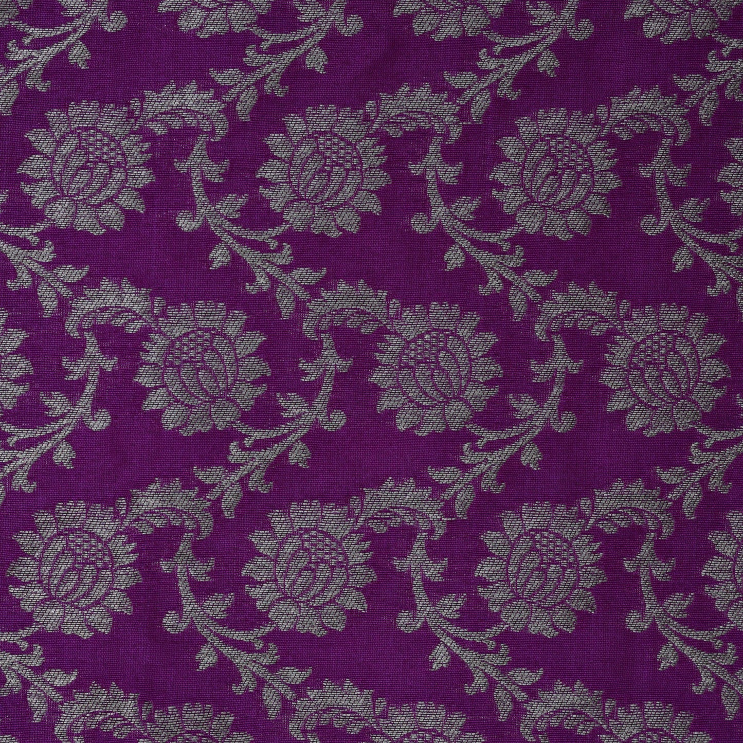 Purple Color Silk Jal Brocade Fabric