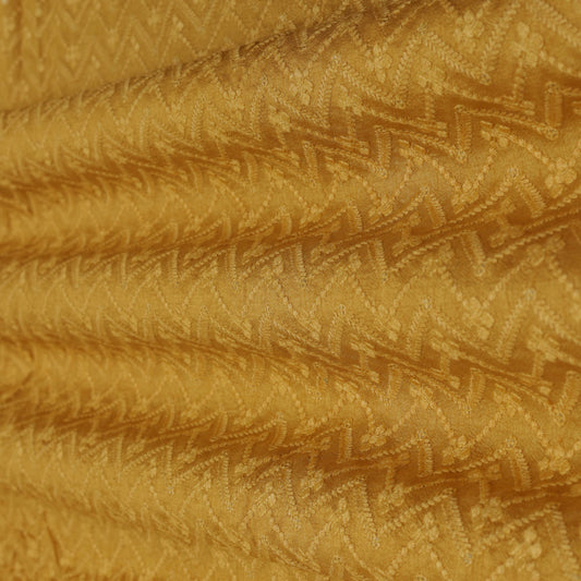 MUSTARD Color Fabric Nokia Silk Embroidery Fabric