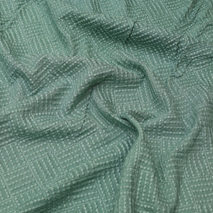 Green Color Fabric Nokia Silk Embroidery Fabric