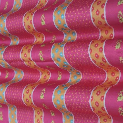 Light Pink Modal Satin Print Fabric