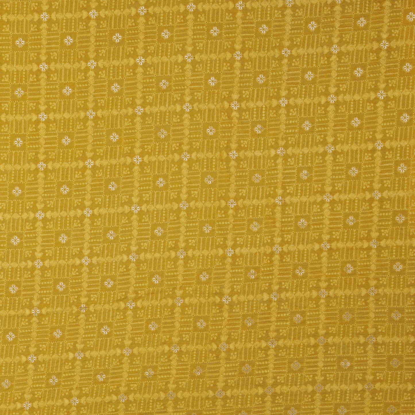 YELLOW Color Fabric Nokia Silk Embroidery Fabric