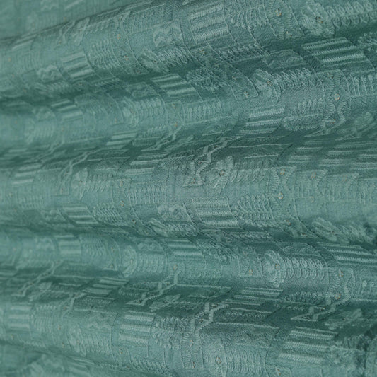 Green Color Fabric Nokia Silk Embroidery Fabric