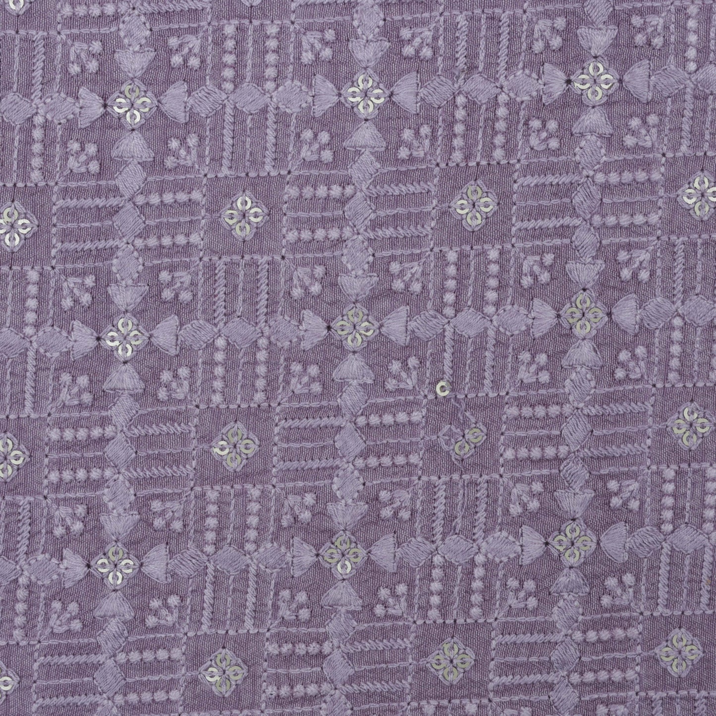 MAUVE Color Fabric Nokia Silk Embroidery Fabric