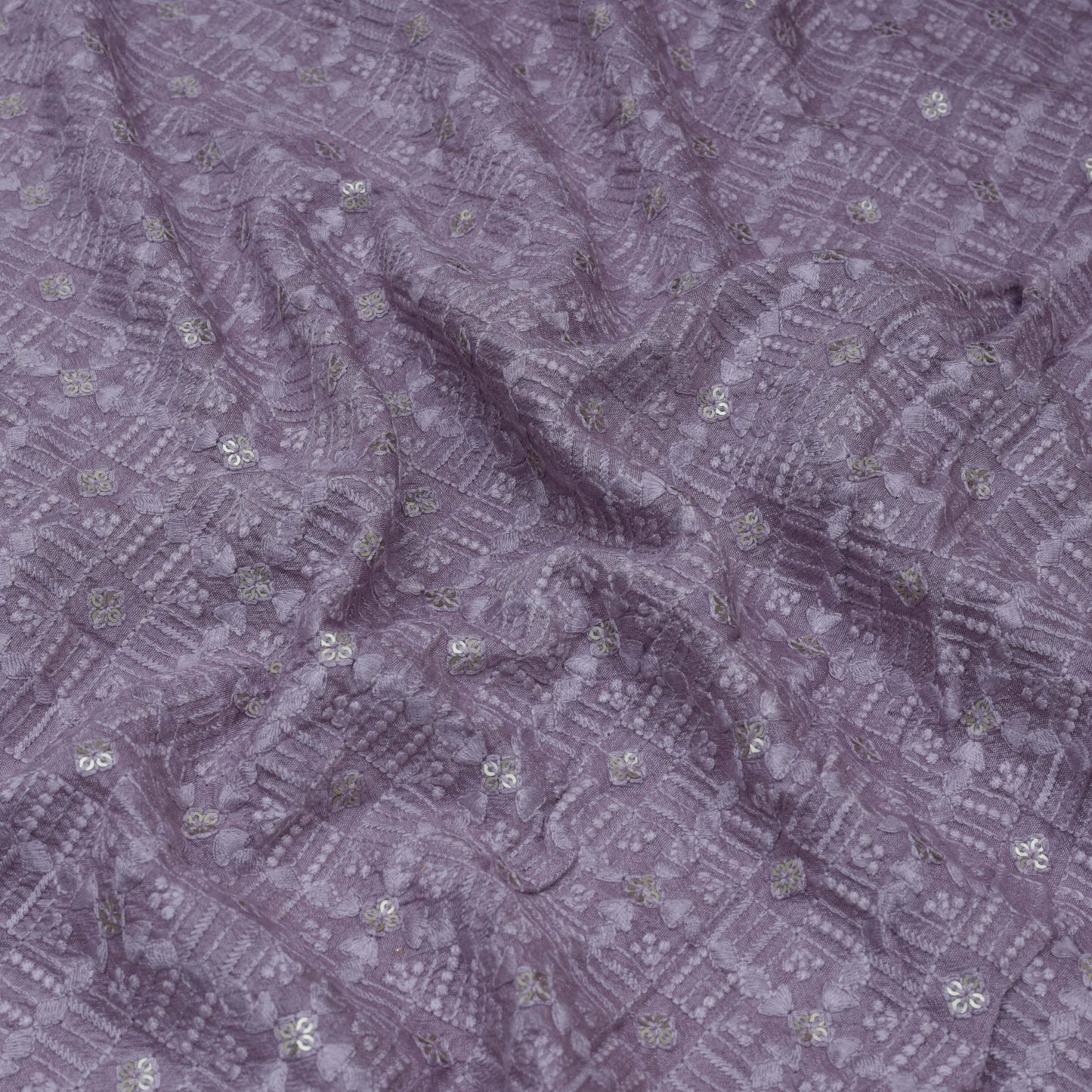 MAUVE Color Fabric Nokia Silk Embroidery Fabric