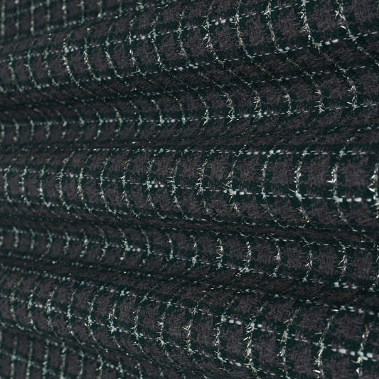 Heavy Jute Check Lurex Fabric