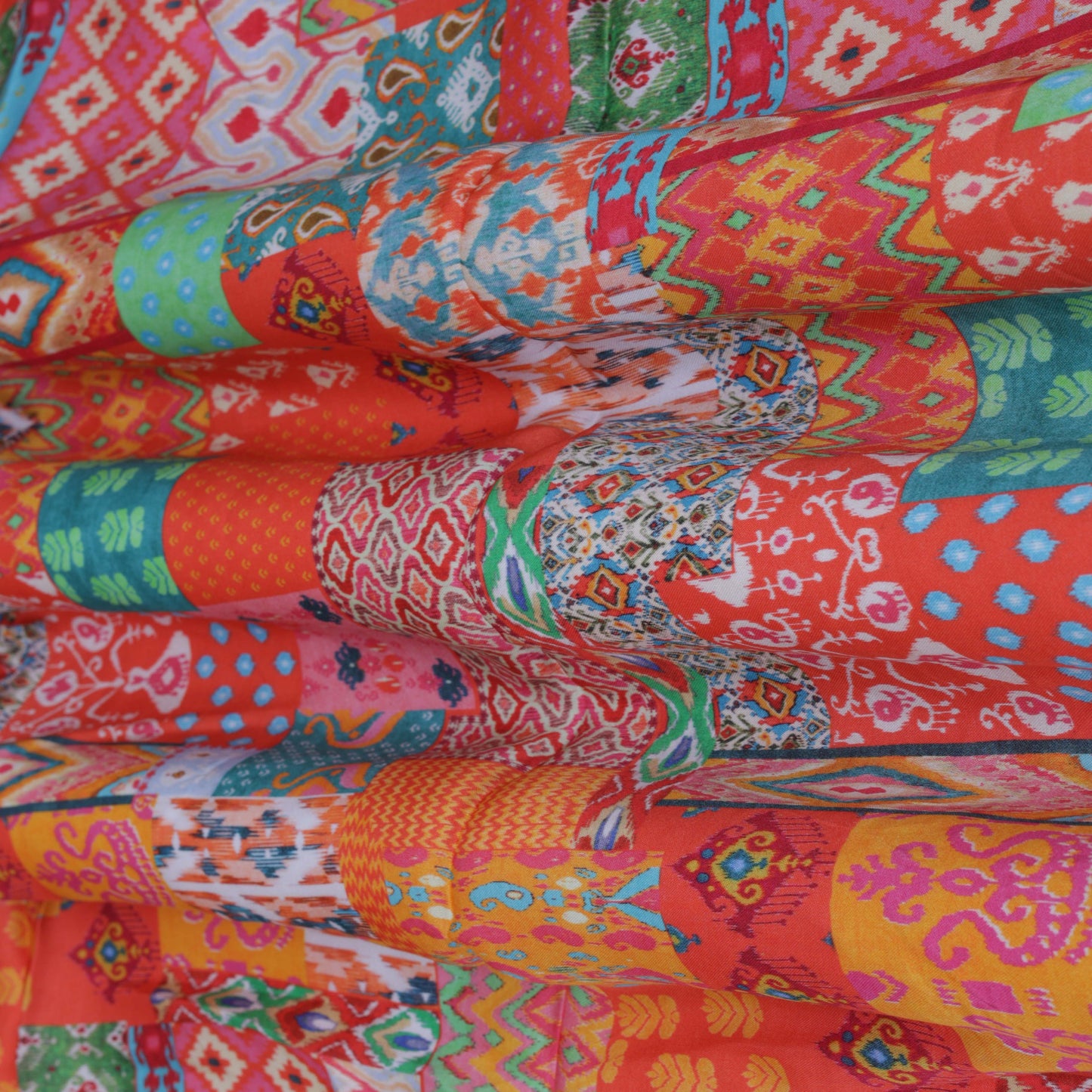 Multicolor Print Modal Satin Fabric