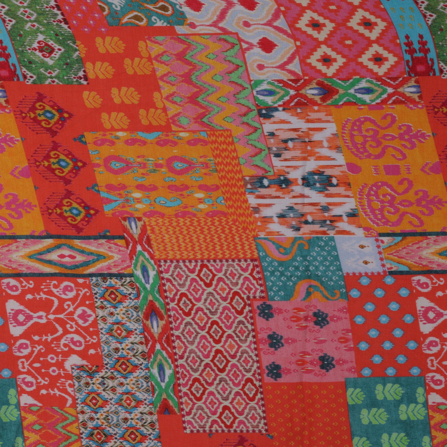 Multicolor Print Modal Satin Fabric