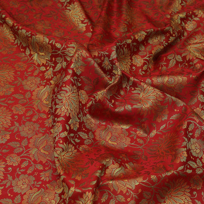 Red Color Brocade Fabric