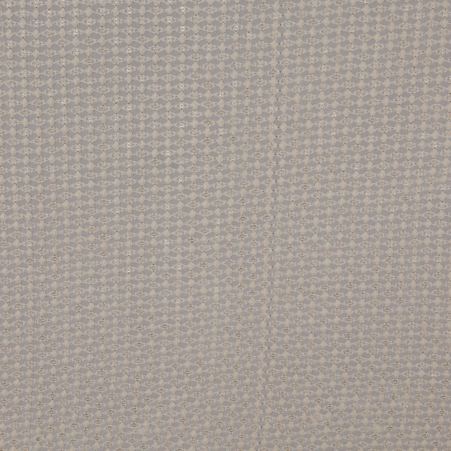 White Color Georgette Embroidery Fabric