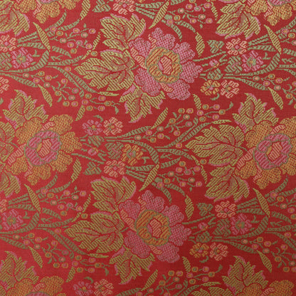 Red Color Brocade Fabric