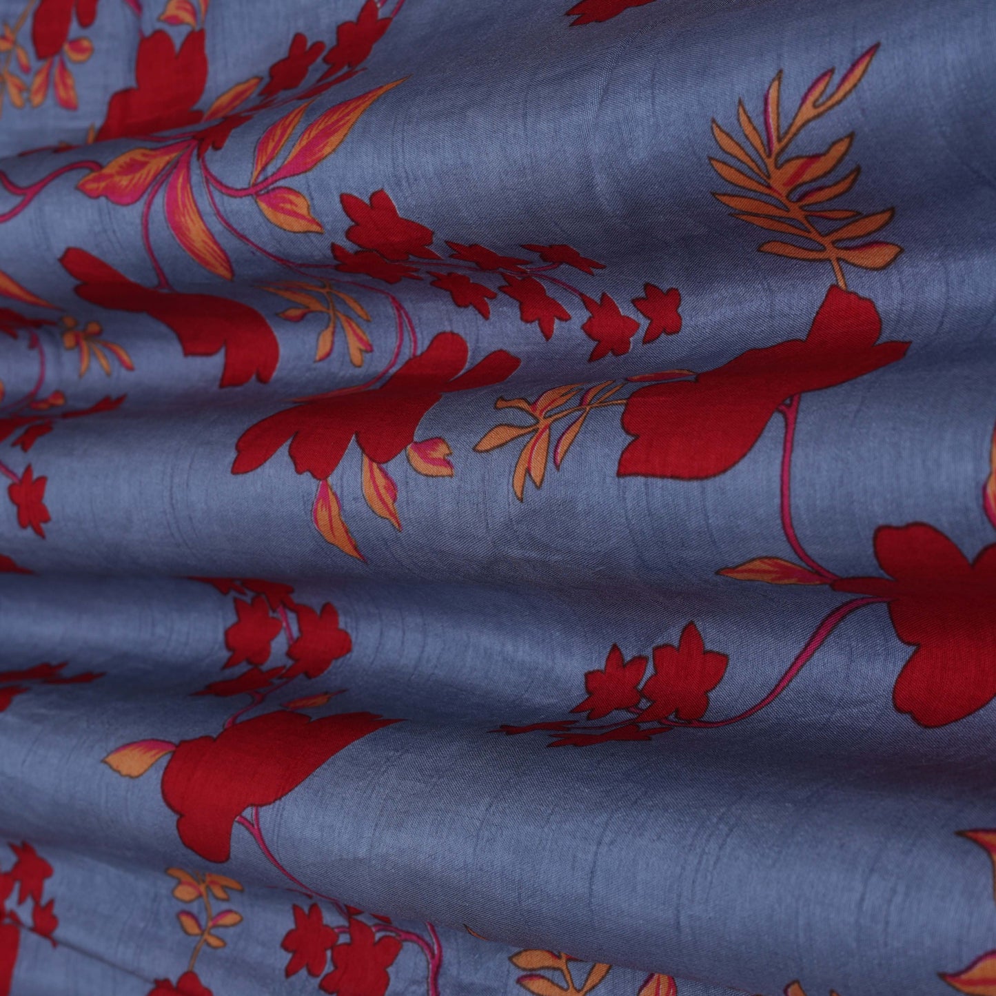 Slub Chanderi Print Fabric