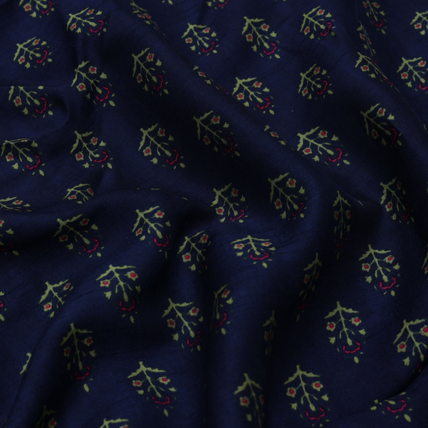 Slub Chanderi Print Fabric