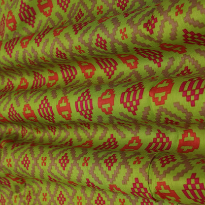 Slub Chanderi Print Fabric