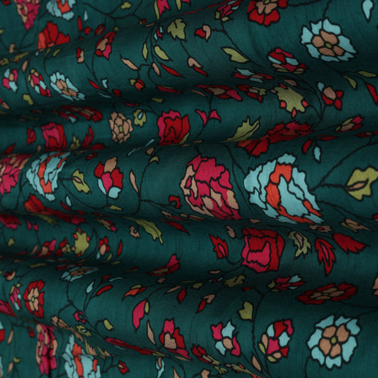 Slub Chanderi Print Fabric