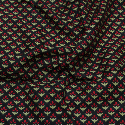 Slub Chanderi Print Fabric