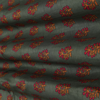 Slub Chanderi Print Fabric