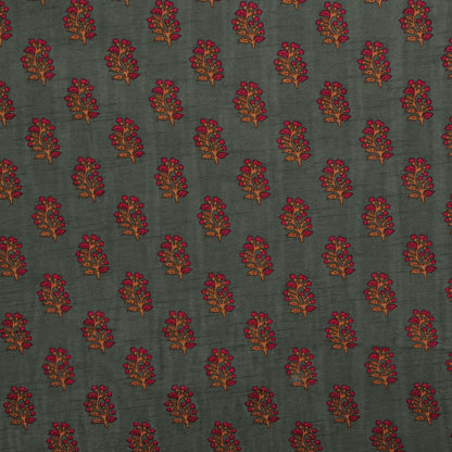 Slub Chanderi Print Fabric