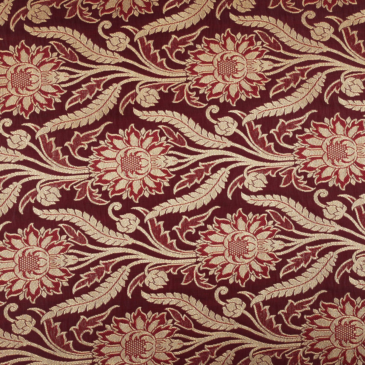 BROWN Color Fabric SATIN BROCADE