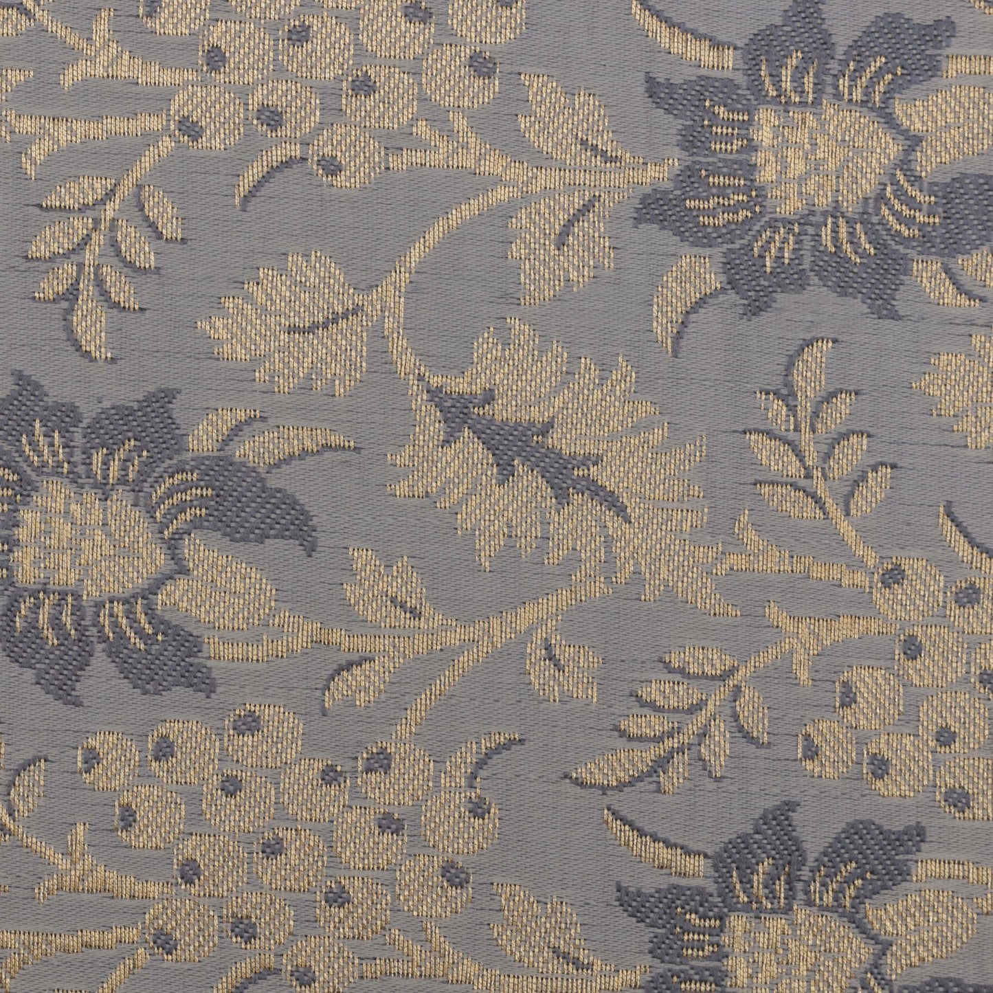 Grey Color Fabric SATIN BROCADE