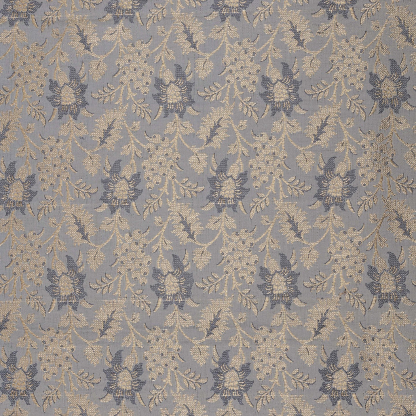 Grey Color Fabric SATIN BROCADE