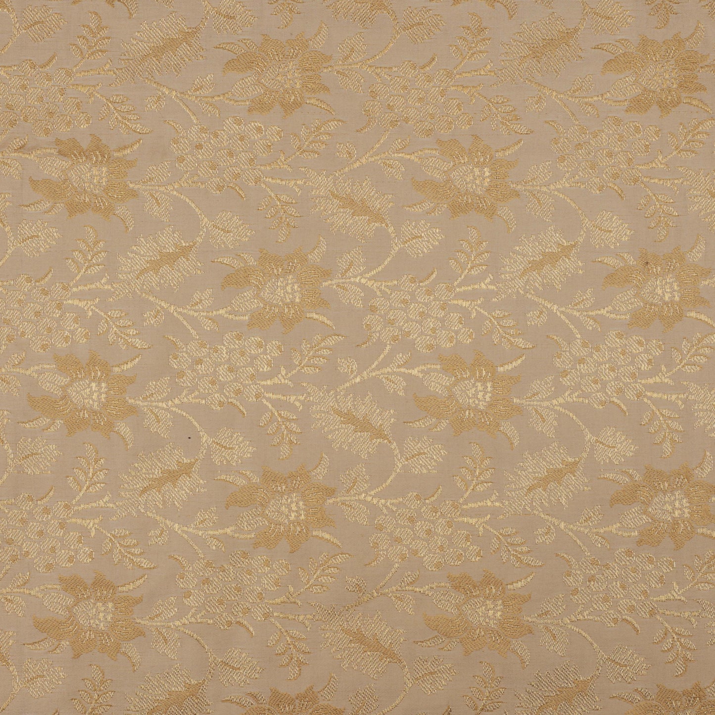 Beige Color Fabric SATIN BROCADE