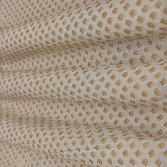 Cream Color Paudi Booti Fabric