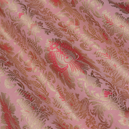 PINK Color Fabric SATIN BROCADE