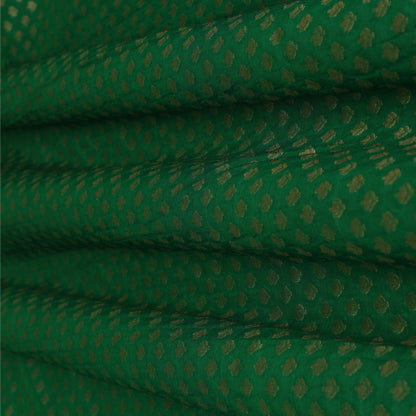 BOTTLE GREEN Color Paudi Booti Fabric