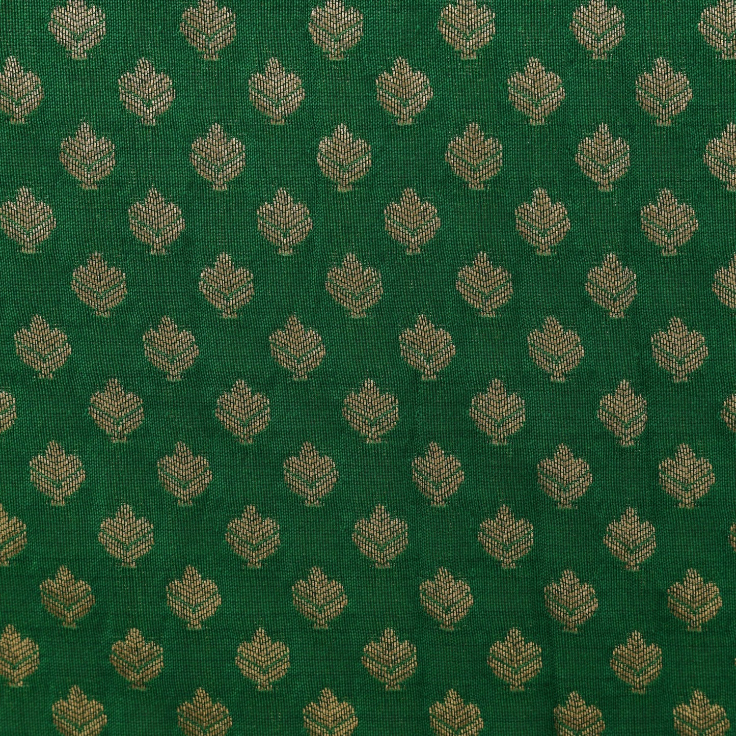 BOTTLE GREEN Color Paudi Booti Fabric