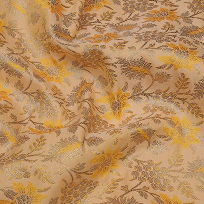 PEACH Color Fabric SATIN BROCADE