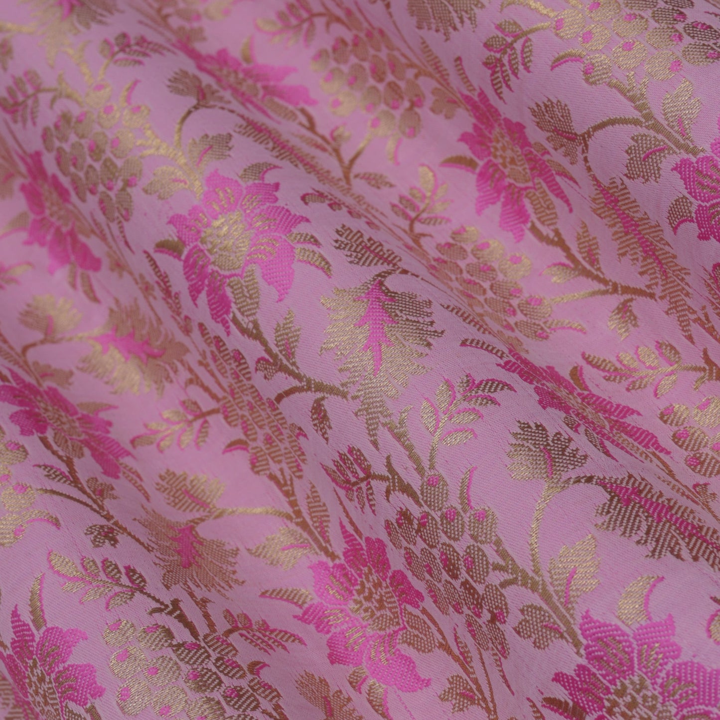 PINK Color Fabric SATIN BROCADE