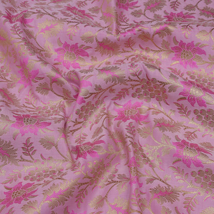 PINK Color Fabric SATIN BROCADE