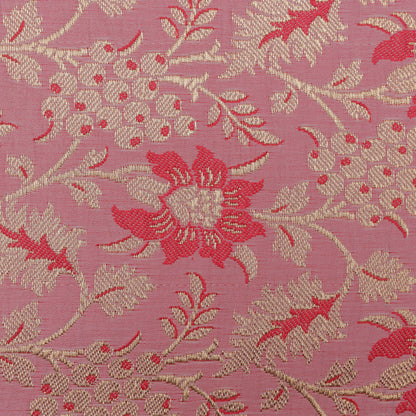 PINK Color Fabric SATIN BROCADE