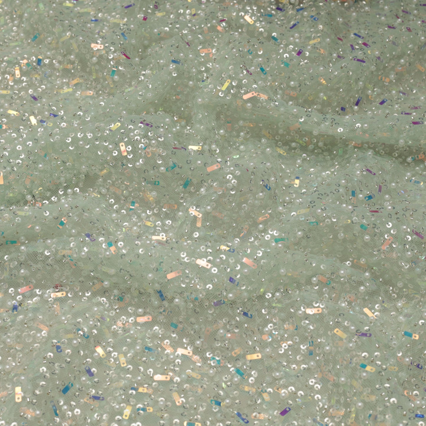 Net Sequins Fabric