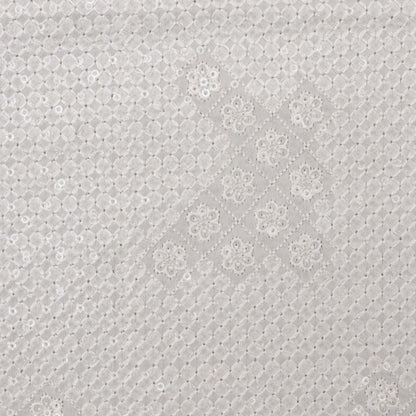 White Color Nokia Embroidery Fabric