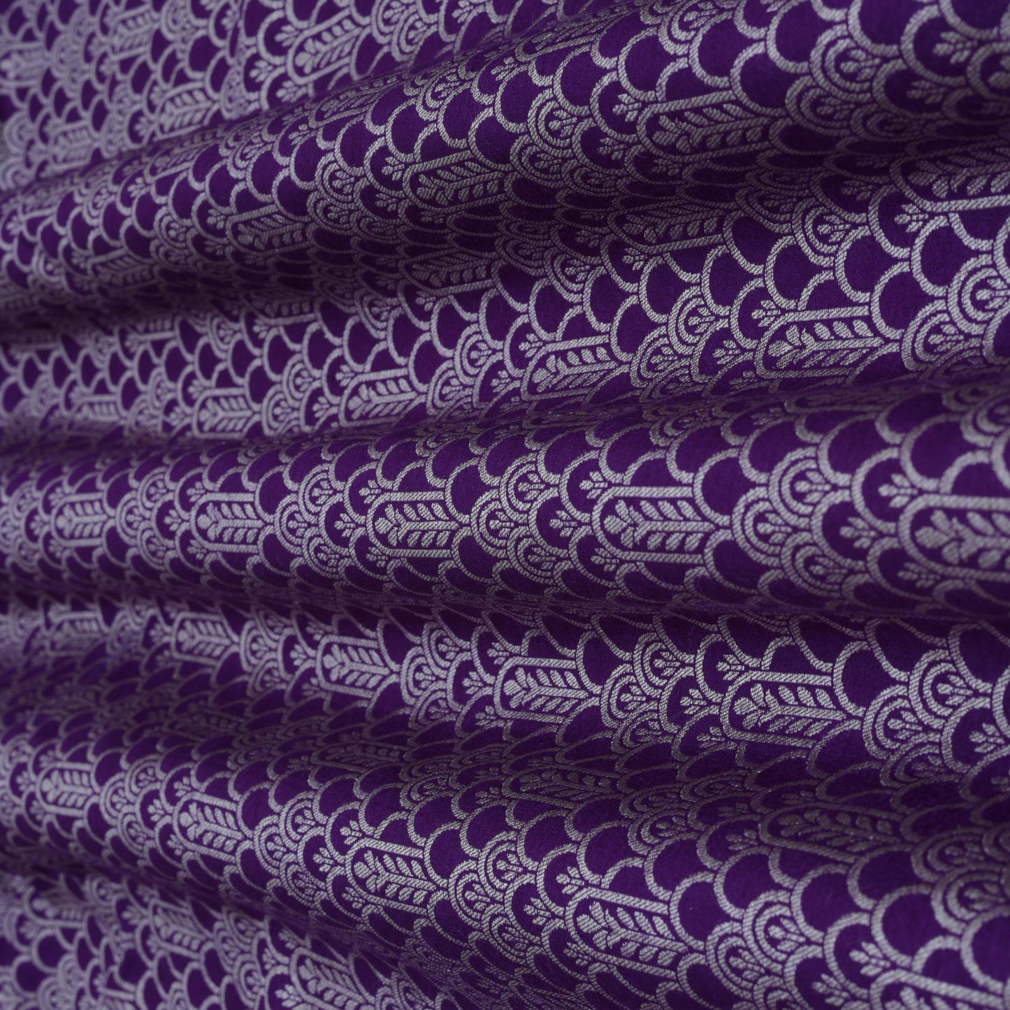 PURPLE Color Munga Brocade Fabric