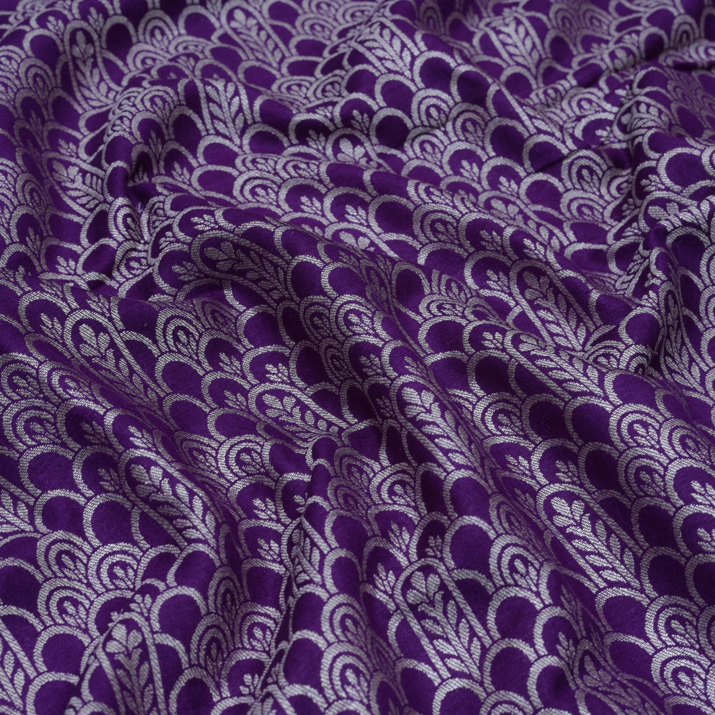 PURPLE Color Munga Brocade Fabric