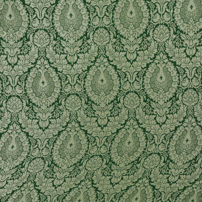 BOTTLE GREEN Color Munga Brocade Fabric