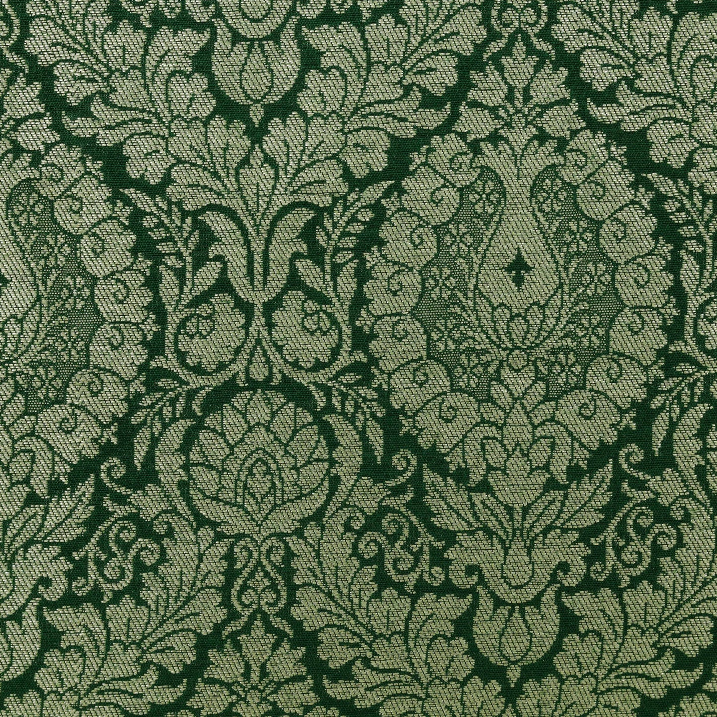 BOTTLE GREEN Color Munga Brocade Fabric